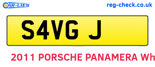 S4VGJ are the vehicle registration plates.