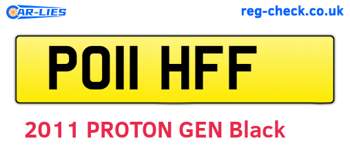 PO11HFF are the vehicle registration plates.