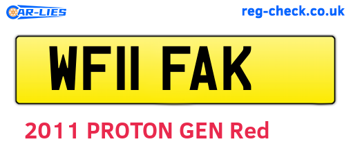 WF11FAK are the vehicle registration plates.