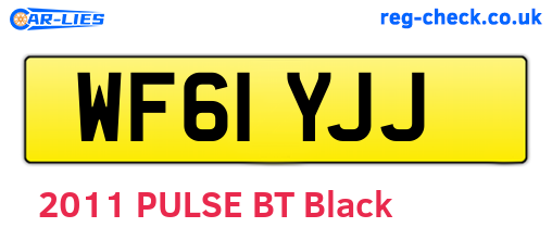 WF61YJJ are the vehicle registration plates.