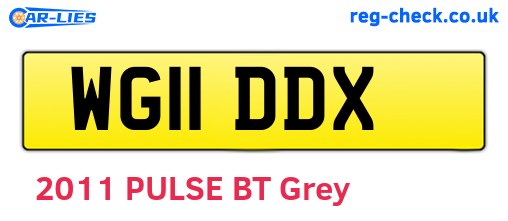 WG11DDX are the vehicle registration plates.