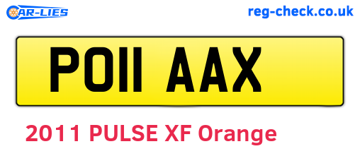 PO11AAX are the vehicle registration plates.