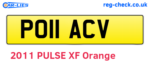PO11ACV are the vehicle registration plates.
