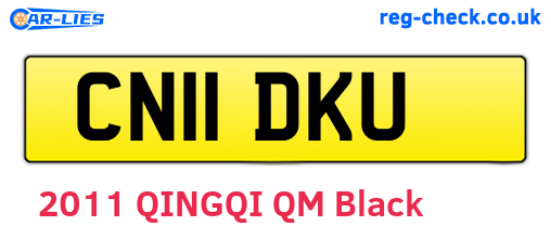 CN11DKU are the vehicle registration plates.