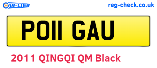 PO11GAU are the vehicle registration plates.