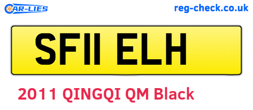 SF11ELH are the vehicle registration plates.