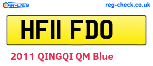 HF11FDO are the vehicle registration plates.