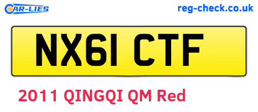 NX61CTF are the vehicle registration plates.