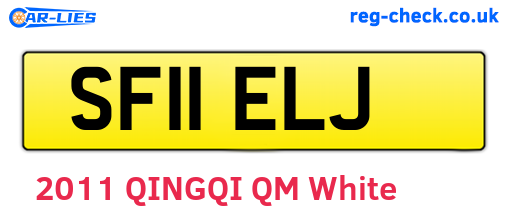 SF11ELJ are the vehicle registration plates.