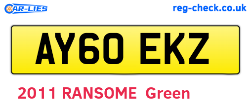 AY60EKZ are the vehicle registration plates.