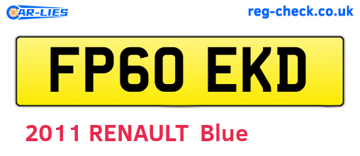 FP60EKD are the vehicle registration plates.