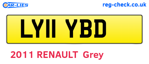 LY11YBD are the vehicle registration plates.
