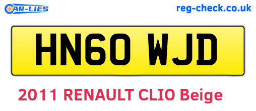 HN60WJD are the vehicle registration plates.