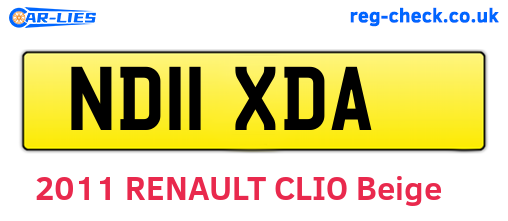 ND11XDA are the vehicle registration plates.