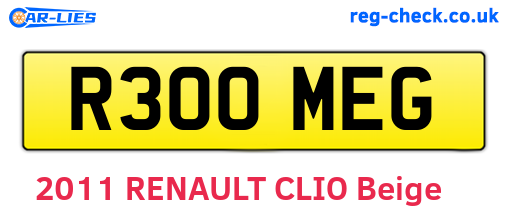 R300MEG are the vehicle registration plates.