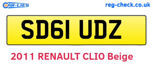 SD61UDZ are the vehicle registration plates.