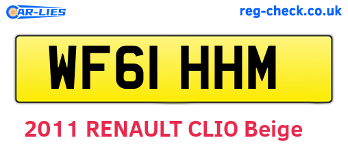 WF61HHM are the vehicle registration plates.