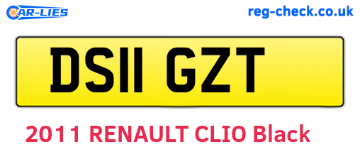 DS11GZT are the vehicle registration plates.