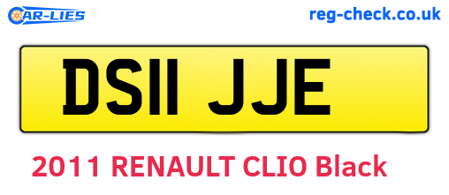 DS11JJE are the vehicle registration plates.