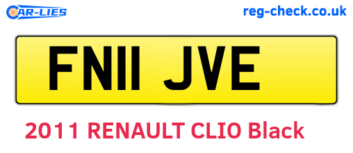 FN11JVE are the vehicle registration plates.