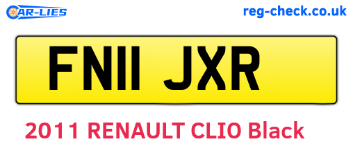 FN11JXR are the vehicle registration plates.