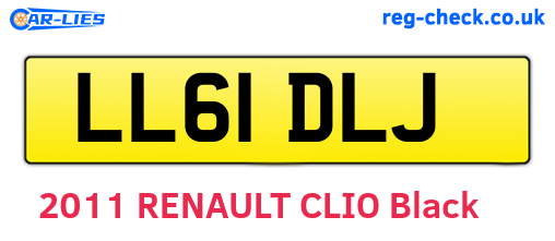 LL61DLJ are the vehicle registration plates.