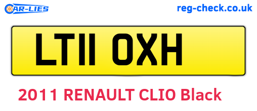 LT11OXH are the vehicle registration plates.