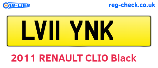 LV11YNK are the vehicle registration plates.