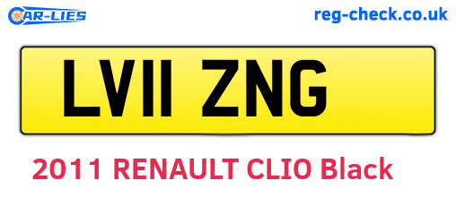 LV11ZNG are the vehicle registration plates.