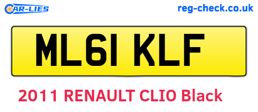 ML61KLF are the vehicle registration plates.