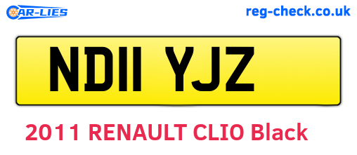 ND11YJZ are the vehicle registration plates.