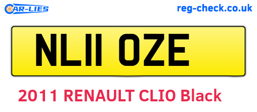 NL11OZE are the vehicle registration plates.