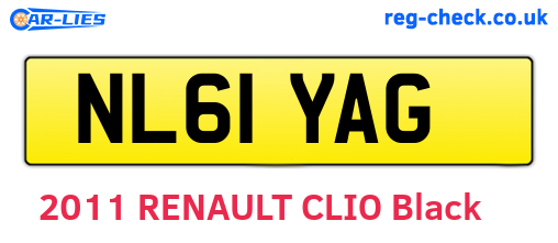 NL61YAG are the vehicle registration plates.