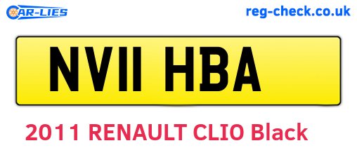 NV11HBA are the vehicle registration plates.
