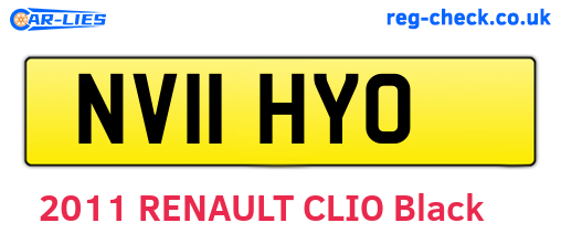 NV11HYO are the vehicle registration plates.