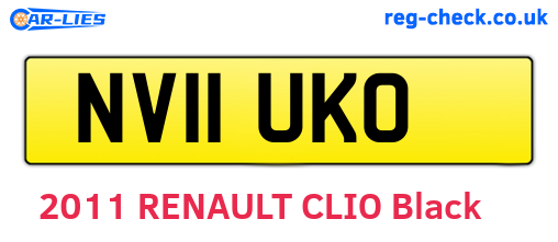 NV11UKO are the vehicle registration plates.