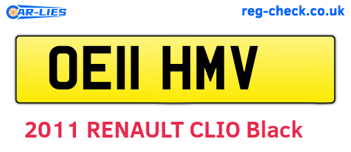 OE11HMV are the vehicle registration plates.