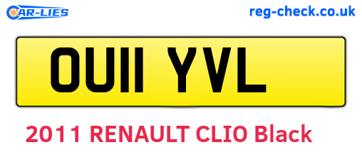 OU11YVL are the vehicle registration plates.