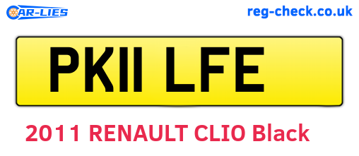 PK11LFE are the vehicle registration plates.