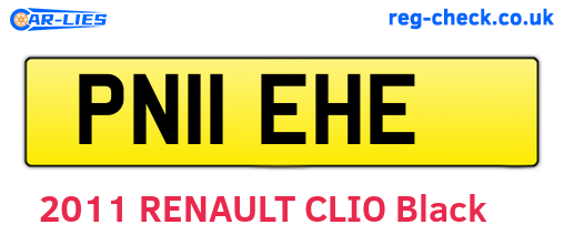 PN11EHE are the vehicle registration plates.