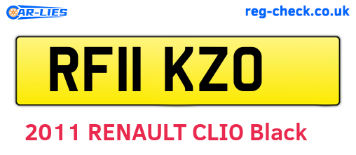RF11KZO are the vehicle registration plates.