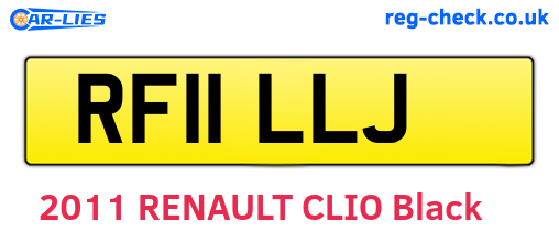 RF11LLJ are the vehicle registration plates.
