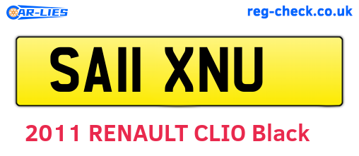 SA11XNU are the vehicle registration plates.