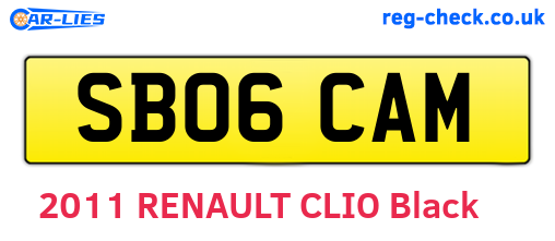SB06CAM are the vehicle registration plates.