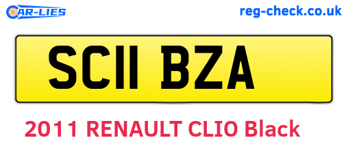 SC11BZA are the vehicle registration plates.