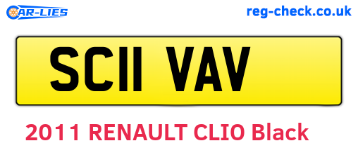 SC11VAV are the vehicle registration plates.