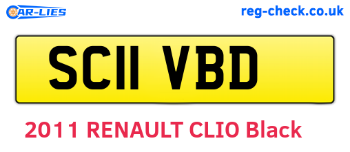 SC11VBD are the vehicle registration plates.