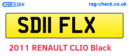SD11FLX are the vehicle registration plates.