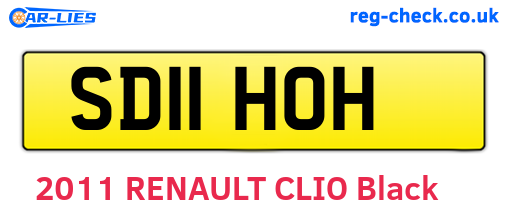 SD11HOH are the vehicle registration plates.