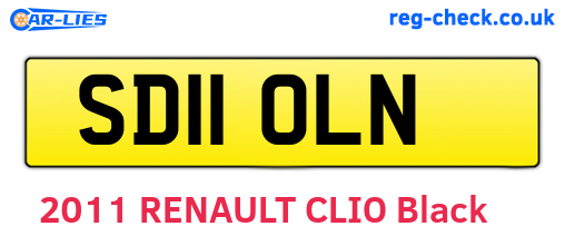 SD11OLN are the vehicle registration plates.